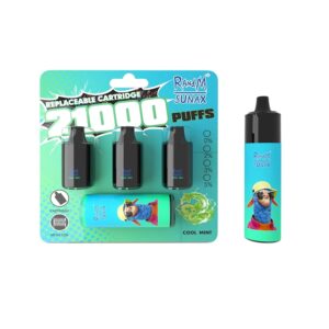 RandM Sunax 21000 Züge Einweg E-zigarette 14ml*3 Cool Mint