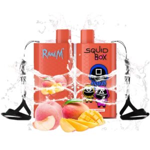 RandM Squid Box 5200 Züge 12ml Peach Mango Einweg E-zigarette