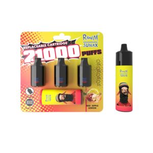 RandM Sunax 21000 Züge Red Apple Lemon Einweg E-zigarette 14ml*3